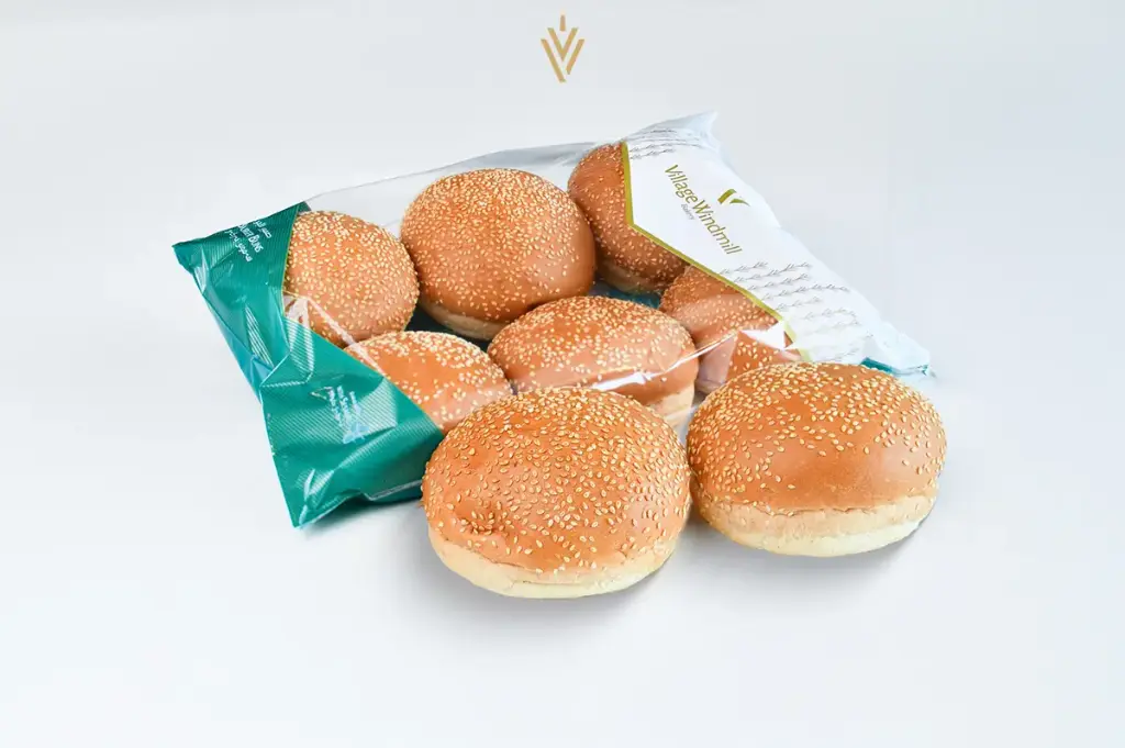 White Burger Bun With Sesame